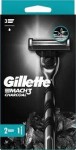 Gillette MACH 3 strojček Charcoal + 2x náhradná hlavica